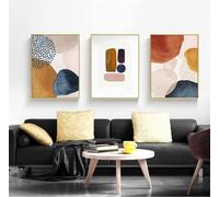 ZFTCN Set de 3 pósteres abstractos Boho - Dibujo a lápiz de mujer, Arte de pared con hojas botánicas, Sin marco (3 piezas, 50 x 70 cm)