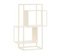 ZFUCMAYL Estantería Creativa, Estantería Geométrica De Pie, Estantería De Almacenamiento Independiente For Sala De Estar, Estudio, Oficina En Casa, Fácil De Montar(White,2 Tier)
