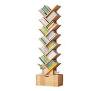 ZFUCMAYL Estantería De Árbol con Cajón, Estantería De Exhibición De Almacenamiento De 8 A 14 Niveles, Estantería De Libros Vertical De Pie, For Oficina, Estudio, Sala De Estar(Walnut Color,14 Tier)