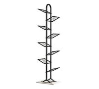 ZFUCMAYL Estantería En Forma De Árbol, Pequeña Estantería Vertical De Pie, Estantería De Hierro para Guardar Libros, Adecuada para Dormitorio Y Oficina(Black,8 Tiers)