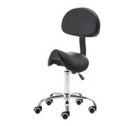 ZFUCMAYL Taburete Ergonómico Elevable, Taburete Tipo Silla De Montar con Respaldo, Silla De Montar Giratoria De 360°, Capacidad De Carga De 165 LB, For Casa, Oficina(Black)