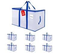 ZFWDSY Bolsas de mudanza 105 L paquete de 6 bolsas almacenamiento resistentes extra grandes de embalaje transparentes