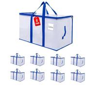 ZFWDSY Bolsas de mudanza 105 L paquete de 8 bolsas almacenamiento resistentes extra grandes de embalaje transparentes