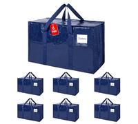 ZFWDSY Bolsas de mudanza 93 l, paquete de 6 bolsas de almacenamiento, bolsas de mudanza resistentes, extra grandes, suministros de mudanza, bolsas de embalaje azules, bolsa para árbol de Navidad