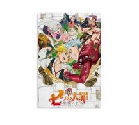 ZFXYSCFC Póster de la serie clásica de anime de The Seven Deadly Sins (60 x 90 cm) sin marco