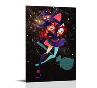 ZFXYSCFC Póster de la serie clásica de anime Little Witch Academia para pared, pintura decorativa para dormitorio, 60 x 90 cm, estilo marco