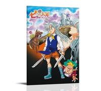 ZFXYSCFC Póster de la serie clásica de anime The Seven Deadly Sins Grudge of Edimburgh, póster decorativo para pared, pintura para dormitorio, 60 x 90 cm, estilo marco