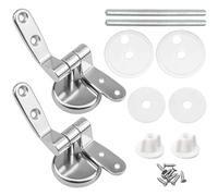 ZFYQ Bisagras Tapa WC Bricolaje Perfectas para la Mayoría de los Asientos de Inodoro de MDF de Resina de Madera, 1 Par