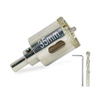 ZFYQ Broca Diamante Ø35 mm, Sierra Perforadora con Piloto Central, Acero al Carbono, Perforar Azulejos, Vidrio, Porcelana, Cerámica, Mármol, uso Doméstico y de Bricolaje