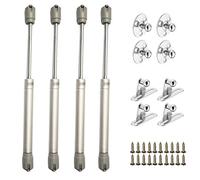 ZFYQ Pistones a Gas, 4 Piezas Amortiguador de Gas para Puertas Elevables 100N/10kg, Muelles de Gas, Bisagras Resorte para Muebles Cocina, Armario, Cajas, Caravana, con Tornillos