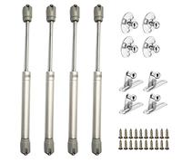 ZFYQ Pistones a Gas, 4 Piezas Amortiguador de Gas para Puertas Elevables 40N/4kg, Muelles de Gas, Bisagras Resorte para Muebles Cocina, Armario, Cajas, Caravana, con Tornillos