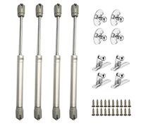 ZFYQ Pistones a Gas, 4 Piezas Amortiguador de Gas para Puertas Elevables 60N/6kg, Muelles de Gas, Bisagras Resorte para Muebles Cocina, Armario, Cajas, Caravana, con Tornillos