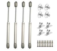 ZFYQ Pistones a Gas, 4 Piezas Amortiguador de Gas para Puertas Elevables 80N/8kg, Muelles de Gas, Bisagras Resorte para Muebles Cocina, Armario, Cajas, Caravana, con Tornillos