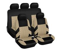 ZFZFC Coche Fundas Asientos para Nissan Primera P12 2002-2007, Tela Delanteros y Traseros Juegos De Cubreasientos Protección Protectores Accesorios,B-Beige