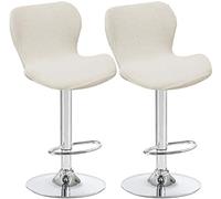 ZGantrix Elastic Bar Chair Covers, Sets of 2/4/6 Universal Adjustable Bar Stools Covers, Removable and Washable Swivel Kitchen Stool Protective Covers with Backrest