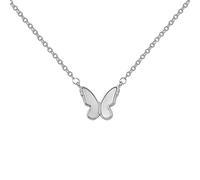 ZGBQHQN 925 Collar de Plata Damas Elegantes Collar de Mariposa Collar Fashion Forma Joya de Plata Collar redondeador