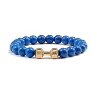 ZGBQHQN Braceletas con cuentas de joyas de encanto, abalorios de tortuga de color azul oscuro natural, brazaletes de cuentas, joyas de cristal de fábrica de cristal elástica para hombres