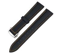 ZGBQHQN Para Omega Seamaster 300 AT150 Corcha de nylon 19 mm 20 mm 22 mm 22 mm de bandas de cuero de cuero
