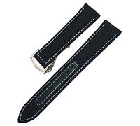ZGBQHQN Para Omega Seamaster 300 AT150 Corcha de nylon 19 mm 20 mm 22 mm 22 mm de bandas de cuero de cuero