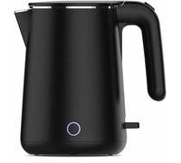 ZGBQHQN Teteras, 1.5l Doble Pared fría té táctil té, Tetera de Agua Caliente de Acero Inoxidable de Grado, Caldera de Agua con Apagado automático y protección seca/blanca/15 * 15 * 25cm Elegante