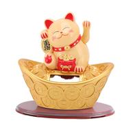 ZGBQHQN Waving Cat, Fortune Lucky Wealth Dando la Bienvenida a la Estatua de Gato Maneki Neko Neko con el Brazo Ondulado Feng Shui Adornos (04)