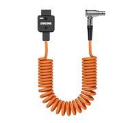ZGCINE DT-LM D-Tap to Lemo 2Pin Male Power Cable for Select Red ARRI Sony Camera, MAX.150W, Rotated 180° D Tap, Nylon Braided