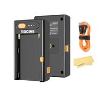 Zgcine NPF-02 Adaptador de Corriente de Cargador de batería NPF, admite Entrada/Salida USBC PD de Carga rápida de 25 W, Puede suministrar energía a cámaras y monitores