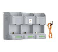 ZGCINE PC3-LPE6 Estuche de Carga Rápida PD de 3 Ranuras para Baterías Canon LP-E6/E6N/E6NH/E6P - Compatible con 5D Mark II/III/IV, 5DS/R, 60D/70D/80D, 6D Mark II, 7D Mark II