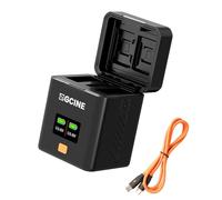 ZGCINE PS-E17 Cargador de batería para cámara LP-E17 - Cargador rápido con carga rápida USB-C-PD, pantalla OLED, ranuras SD/TF/CFexpress para EOS R50, R8, R10, RP, M6II, 750D, 850D