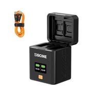ZGCINE PS-E17 Funda de Carga Dual para Batería Canon LP-E - Chargeur Rapide USB-C PD, Lector de Tarjetas SD/TF/CFE Type-B, Pantalla OLED 0.96'' | Compatible con EOS RP R50 R10 M50 M6 Mark II Rebel T6i