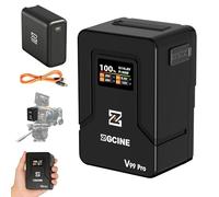 ZGCINE V Mount Battery V99 Pro with USB-C PD100W Charger,1.5H Fully Charged,6400mAh 94.72Wh 14.8V with D Tap/Dual USB C/BP/Dual DC Ports/OLED Screen,for Camera,Camcorder,Phone,Monitor,Video Light