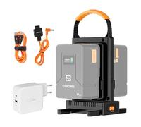 ZGCINE VM-C2 Dual Charger Kit for V Mount Battery, with USB-C PD 100W Power Supply, Support Hot Switching Output, Compatible for Smallrig Neewer Fxlion K&F Concept ZGCINE All V Mount Batteries