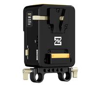 ZGCINE VM-HS1 V Mount Battery Plate,51.8Wh 3500mAh 14.8V con 4 D-Tap/2 USB-C/Lemo/BP Puerto,Carga Rápida PD 65W,Pantalla IPS 0.96 Pulgadas,V-Mount Plate con Temporizador Cuenta Regresiva para RED Arri