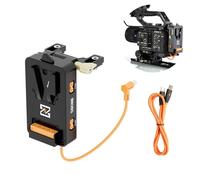 ZGCINE VM-VP5 Placa de Batería V Mount para Sony FX6 - Salida DC 19.5V, USB-C, D-Tap, Soporte Giratorio, Hot Swap para Grabación de Video Ininterrumpida