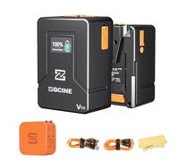 ZGCINE ZG-V99 Mini Cámara V-Mount Batería con Kit de Cargador, 99Wh (14.8V 6800mAh) Soporta D-Tap/BP/Entrada y Salida para BMPCC 6K Pro/Canon EOS R5C/Sony FX3