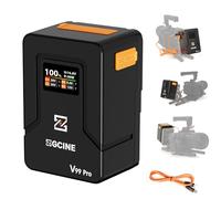 ZGCINE ZG-V99Pro Batería con Montura en V (14,8 V, 99,9 WH, 6400 mAh, PD, USB-C, 100 W, Carga rápida con Puertos USB D-Tap BP para cámaras, videocámaras, Luces LED y monitores) - Naranja