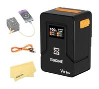 ZGCINE ZG-V99Pro V99 Pro Batería con Montura V,Salida PD 100W con Carga Rápida 1,5H,Batería 99Wh 14,8V,con USB C,D Tap,Puertos DC Duales,Pantalla OLED,para Cámaras,Smartphones,Ordenadores,Luces Vídeo