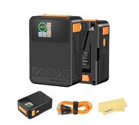 ZGCINE ZG-X50 V2.0 52Wh/14.8V V-Mount Batería con Pantalla IPS de 1.3 Pulgadas para detección en Tiempo Real del Estado de la batería, alimentación para cámara, videocámara, Monitor