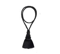 ZGCrumphant 1PC Curtain Tassel Tieback Holder Accessory Rope Decorative Home Decor Hanging Accessories AlzapañOs De Cortina(Black)