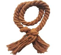 ZGCrumphant 2Pcs Handmade Tassel Curtain Tieback Multicolor Buckles Household Decorative Accessories Hand Cotton Linen Rope AlzapañOs De Cortina(Medium Coffee)