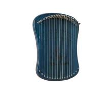 ZGCrumphant Arpa de Lira Profesional de 17 Cuerdas, Mini Arpa Estilo Dedo, Piano de Dedo Kalimba con Accesorios, Caja de música Creativa for niños Principiantes para Adultos(Blue-Single Board)