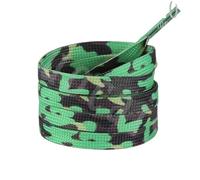 ZGCrumphant Cordones para zapatos 1 par de cordones zapato encaje coloridos moda 8mm con estampado degradado, planos informales Color cromático, for zapatillas(5 Grass Green,90cm)