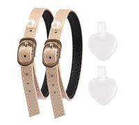 ZGCrumphant Correas para zapatos de tacón alto 1 par de zapatos tacón alto con perlas decorativas, banda ajustable hebilla, cordones for mujer, correas antisueltas y anticaídas(Mirror skin tone)