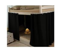 ZGCrumphant Cortinas para literas Juego de 1 o 2 Cortinas Color Liso for Cama Estudiantes, for Dormitorio, litera Superior e Inferior, Cerca for, Tela Opaca(Black,W200 X L150cm (1pc))