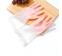 ZGCrumphant Guantes de limpieza Guantes Impermeables para Lavar Platos y Ropa - Diseño Fino de Látex, Adecuados para Tareas Domésticas Uso con Cepillo(Pink,78 * 92cm)