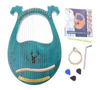 ZGCrumphant Instrumento Musical de Lira de 16 Cuerdas, 24 Instrumentos Musicales de Arpa Lira, estatuilla de Reno, Arpa de Madera, Piano para Adultos