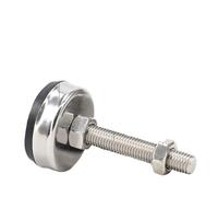 ZGCrumphant Pata de Torno Ajustable de Acero Inoxidable M8 M10 M12 Tipo de Rosca Patas niveladoras Base giratoria para Muebles(D43xM8x100mm,4 Pcs)