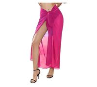 ZGCrumphant Sarong de Playa Multicolor Bikini Cover-ups Gasa Viaje Traje de baño Encubrimiento Sexy Largo Pareo Playa Bufanda Femenina(Color7)