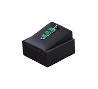 ZGCrumphant Soporte for Anillos y Pendientes de Cuero sintético Negro for joyería, Colgante, Collar, Cadena, Gargantilla, Organizador Busto Brazalete Expositor Collar(Bilateral Pendant S)