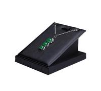 ZGCrumphant Soporte for Anillos y Pendientes de Cuero sintético Negro for joyería, Colgante, Collar, Cadena, Gargantilla, Organizador Busto Brazalete Expositor Collar(Large Pendant Stand)